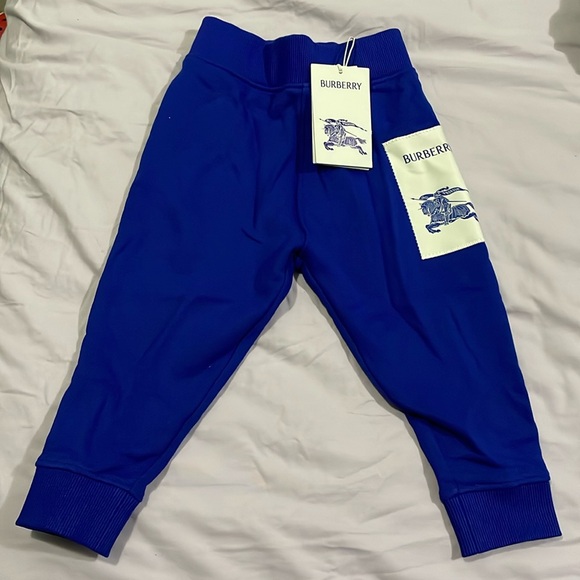 Burberry boys blue cotton jogger size 2y